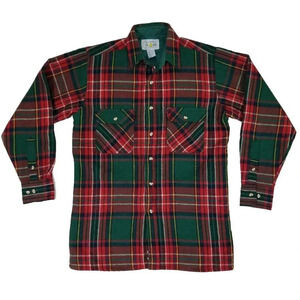 Alaska Wilderness Gear Flannel Lined Tartan Plaid Button Down Shirt NWT Men's M